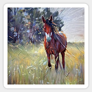 dynamic horse scene Sticker